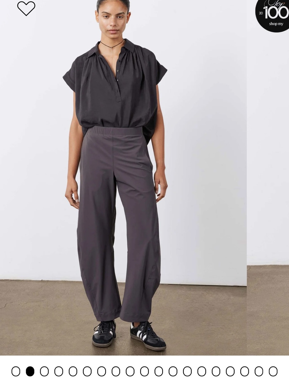 RUTI The Long On The Loose Work Pants Barrel Leg Gray 16 Activewear Relaxed Fit